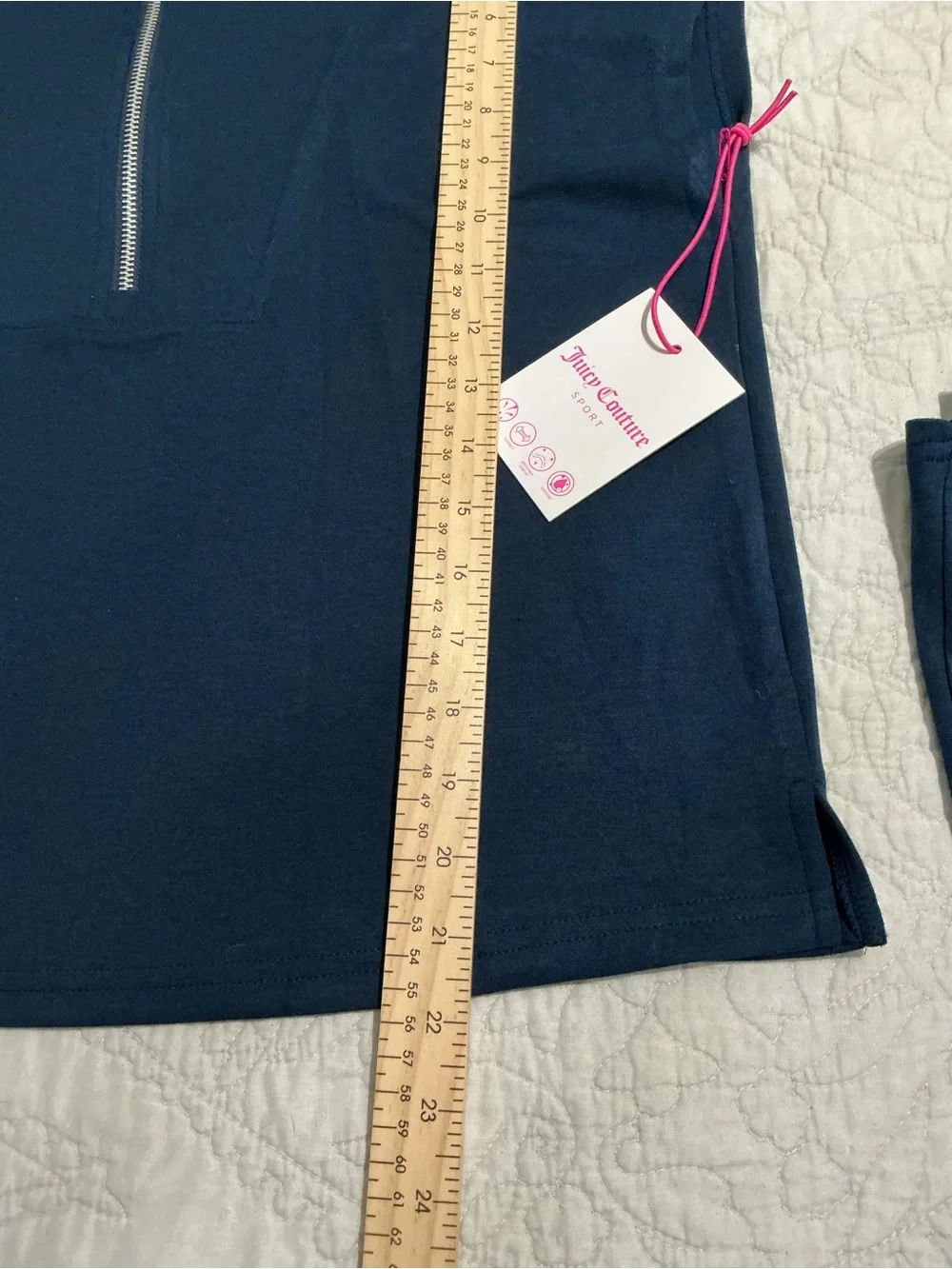 NWT Juicy Couture Sport Navy 2-Piece Set 1/4 Zip Sweatpants Size L